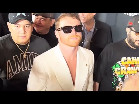 Canelo STRUTS in with Face of Boxing SWAG vs Crawford | El Rey Looking CONFIDENT at Grand Arrival
