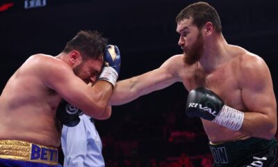 Allen had his moments against Makhmudov Photo Credit: Mark Robinson Matchroom Boxing