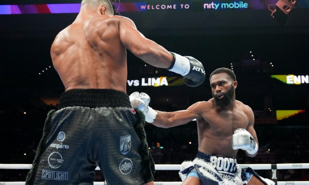 Image: Boxing Results: Jaron ‘Boots’ Ennis Destroys Uisma Lima in 1st-Round TKO to Capture WBA Interim 154-lb Title — Philly Power Erupts in His Junior Middleweight Debut