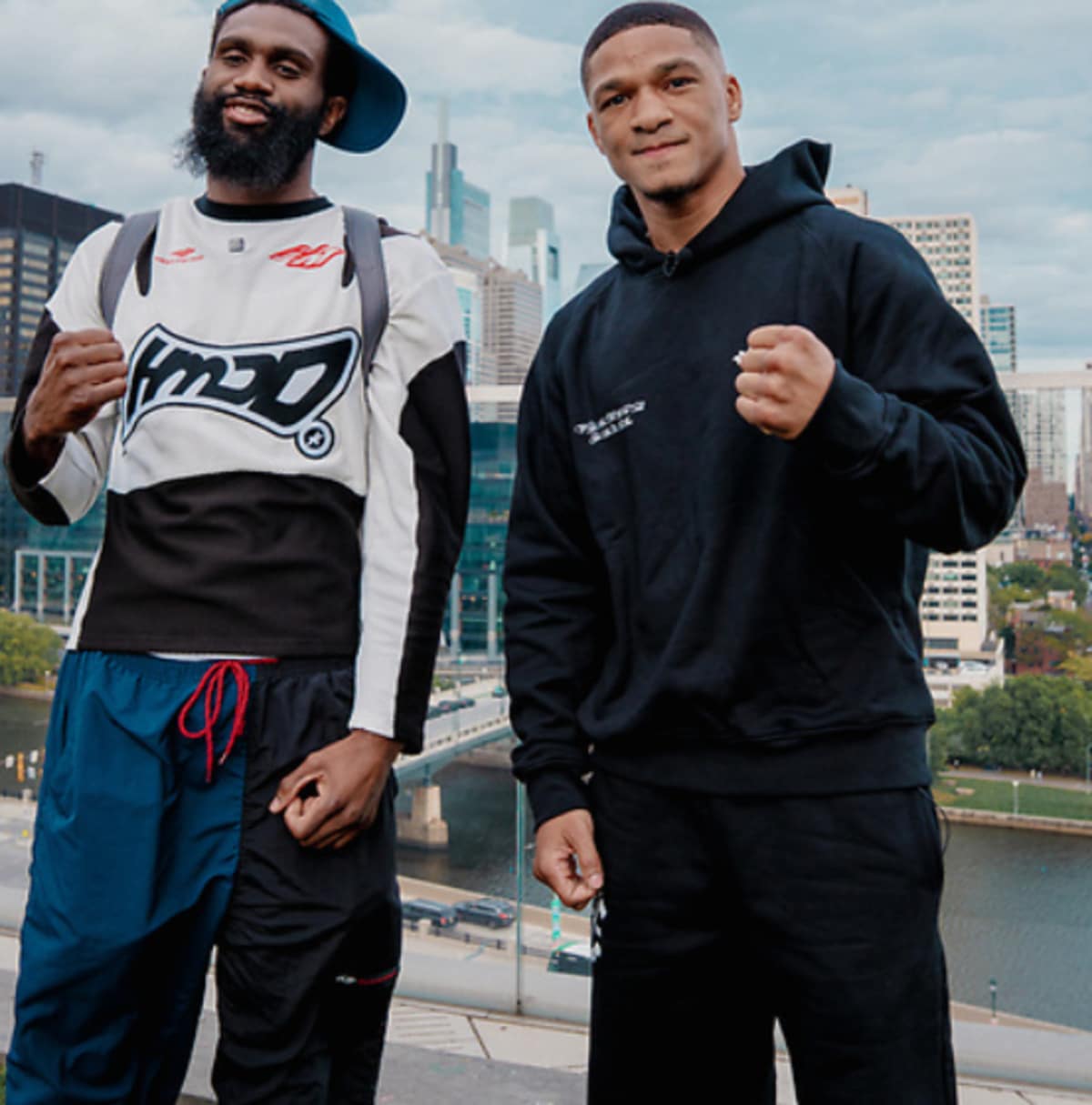 Image: A Gaunt Jaron ‘Boots’ Ennis Faces Uisma Lima Atop Philly Skyscraper Ahead of Saturday’s WBA 154-Lb Eliminator on DAZN