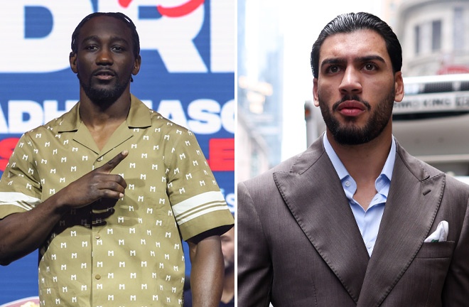 Hamzah Sheeraz demolished Edgar Berlanga in five rounds in New York Photo Credit: Golden Boy/Cris Equeda