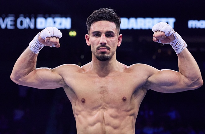 Flynn stopped Burlac in three rounds Photo Credit: X @jordz_flynn