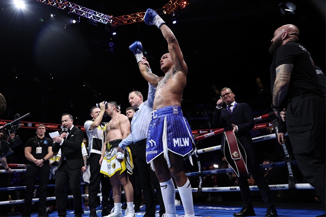 Parker destroyed Bakole in two rounds Photo Credit: Mark Robinson Matchroom Boxing