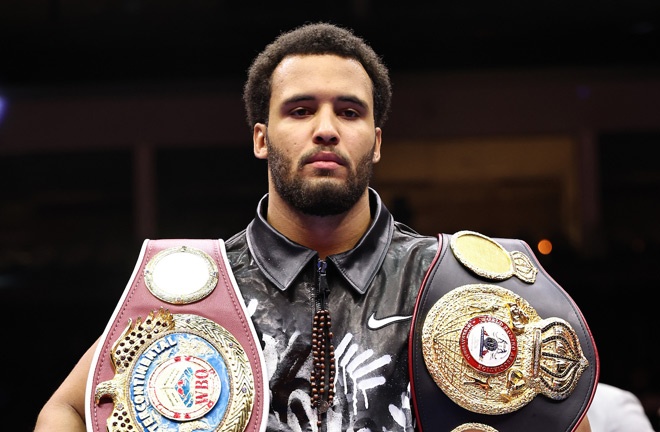 Moses Itauma stopped Dillian Whyte in the first round in Riyadh Photo Credit: Leigh Dawney/Queensberry