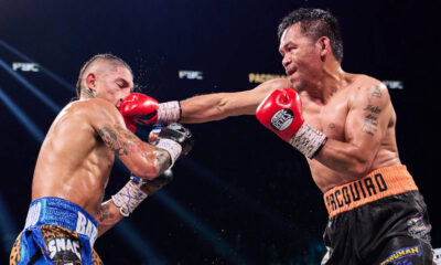 Manny Pacquiao jabs Mario Barrios