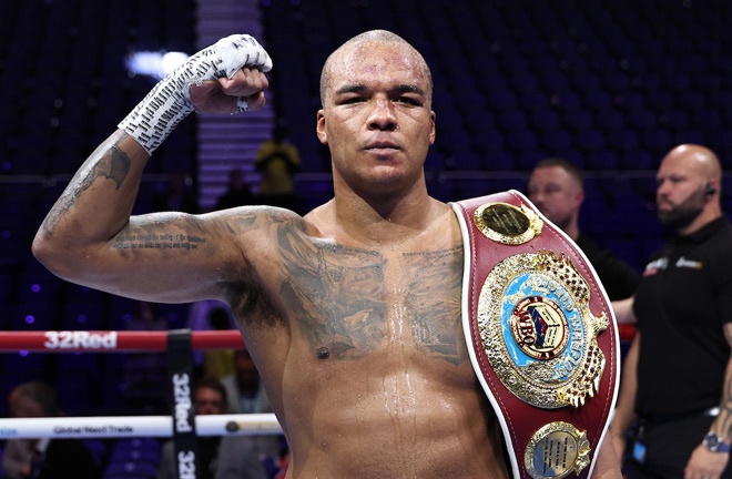 Fabio Wardley became the WBO world heavyweight champion. Photo: Queensberry/Leigh Dawney