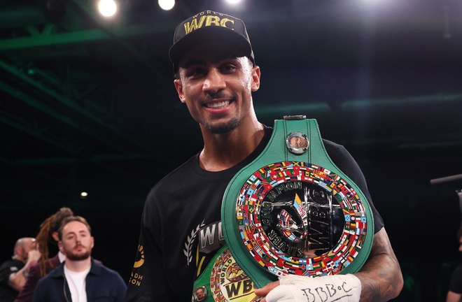 Whittaker won the WBC silver light heavyweight title with a victory over Gavazi. Photo: Mark Robinson Matchroom Boxing