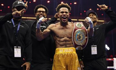 Haney became the WBO welterweight champion. Photo: Queensberry/Leigh Dawney