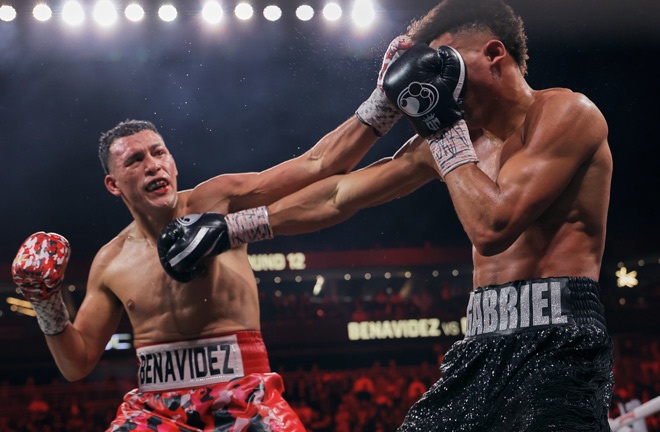 Benavidez defeated Morrell in February Photo: Esther Lin/Premier Boxing Champions