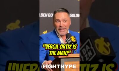 De La Hoya REACTS to Vergil Ortiz DESTROYING Erickson Lubin in 2