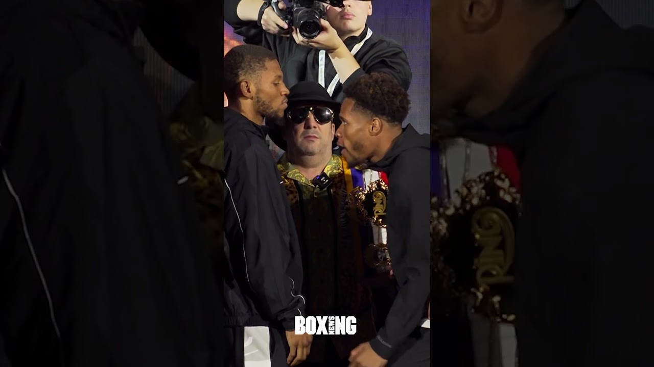 Devin Haney Goads Brian Norman Jr During Post Presser Face Off