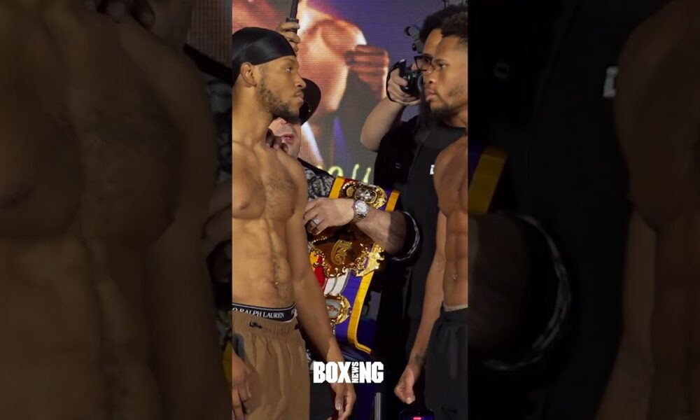 Devin Haney and Brian Norman Jr face off following weigh in