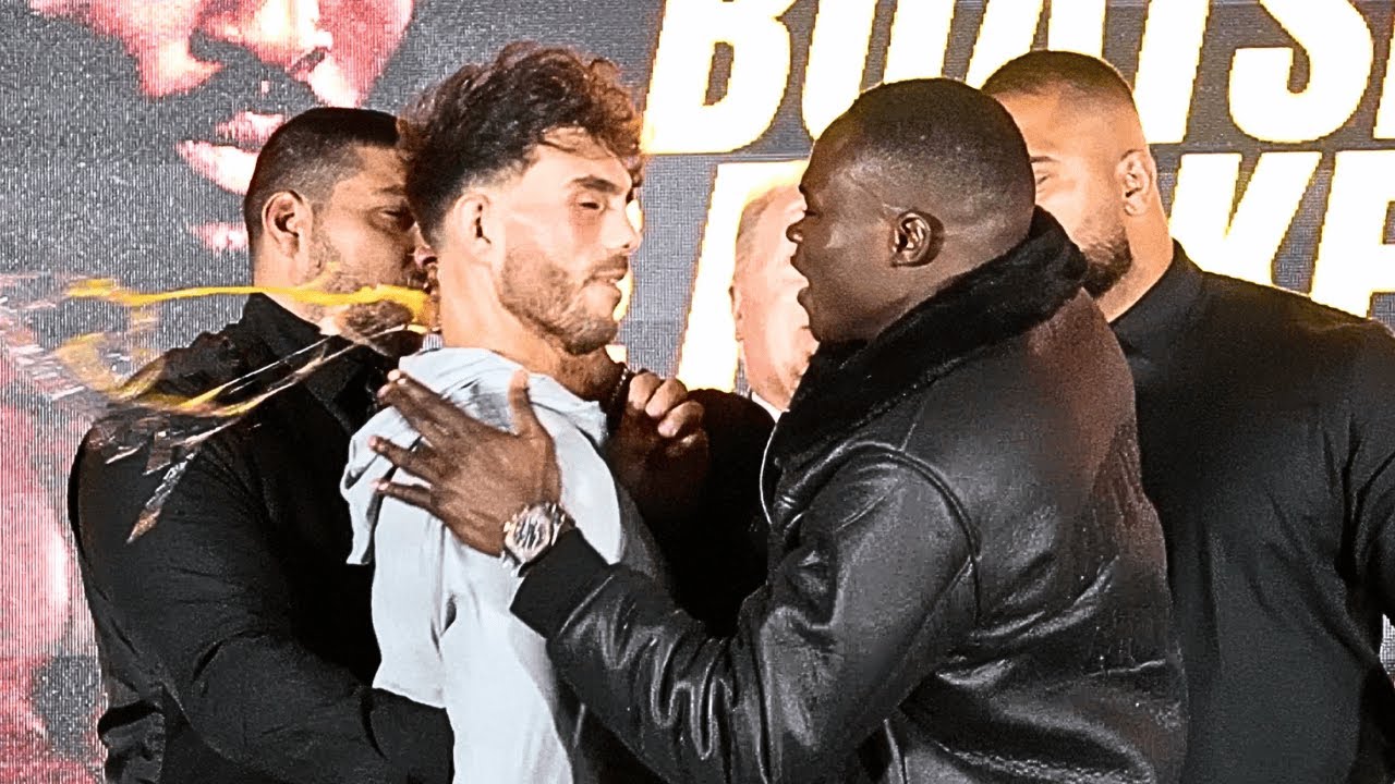 EGGS THROWN! - BILLY DENIZ vs. EZRA ARENYEKA  • FULL FACE OFF | Frank Warren & DAZN Boxing