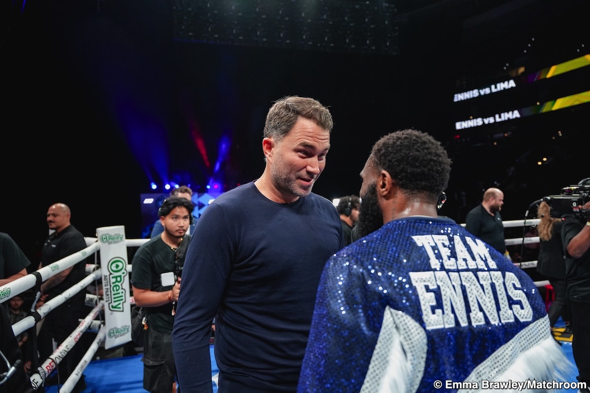Image: Eddie Hearn: ‘Boots’ Ennis Wants Vergil Ortiz Jr. Fight, Will Be Ringside in Fort Worth to Prove It