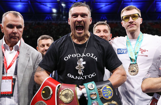 Usyk vacated his WBO heavyweight title. Photo: Leigh Dawney/Queensberry