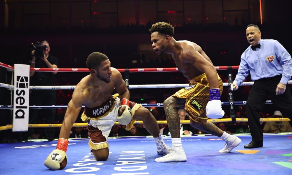 Image: Eddie Hearn Blasts Haney’s “Boring” Norman Jr. Win as Turki Looks On, Saying Devin “Doesn’t Want to Engage”