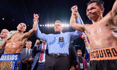 After returning to the ring in Las Vegas, Manny Pacquiao drew with Mario Barrios. Photo credit: Esther Lin/Premier Boxing Champions