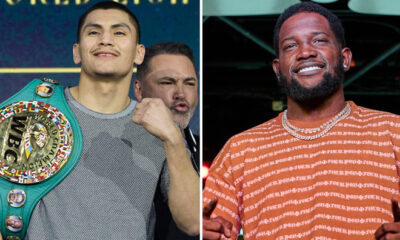 Ortiz Jr saw off Madrimov to close in on a maiden world title shot Photo Credit: Mark Robinson Matchroom Boxing