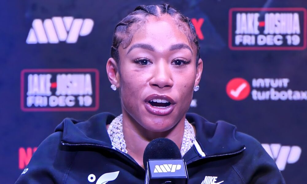 Alycia Baumgardner • POST FIGHT PRESS CONFERENCE | vs. Anthony Joshua | Netflix Boxing
