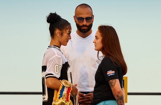 Serrano and Tellez face-to-face before the game Photo: Harry Aaron / Highlights