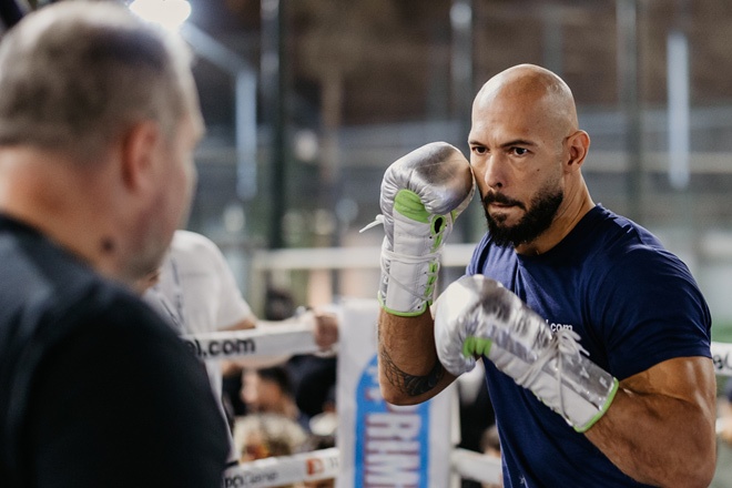 Andrew Tate will make his boxing debut on Saturday. Source: Misfits