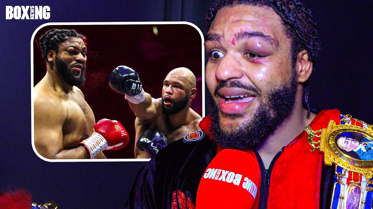 BRUISED UP Jeamie TKV Immediate Reaction To Dramatic British Title Win Over Frazer Clarke