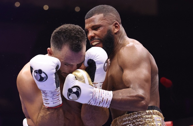 Jack defeated Mikaelian in May in Riyad. Photo: Leigh Dawney/Queensberry