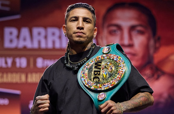 Barrios holds the WBC welterweight world title. Photo: Esther Lin/Premier Boxing Champions