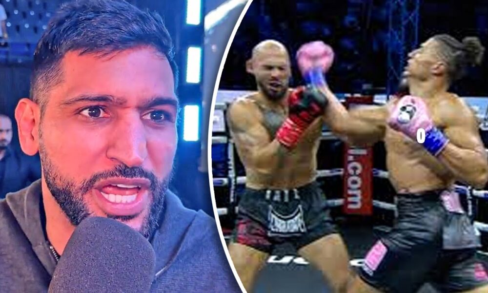 'DISGRACE!' Amir Khan TRASHES 'PILE OF S**T' Andrew Tate FIGHT & LEAVES ARENA
