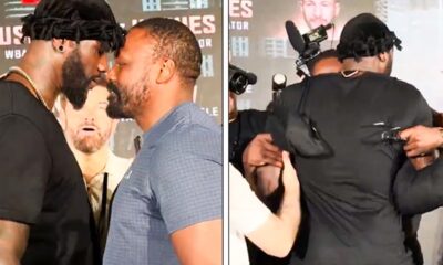 Deontay Wilder & Derek Chisora WILD CONFRONTATION — WRESTLE & Trade “WHOOP HIS A$$” Words