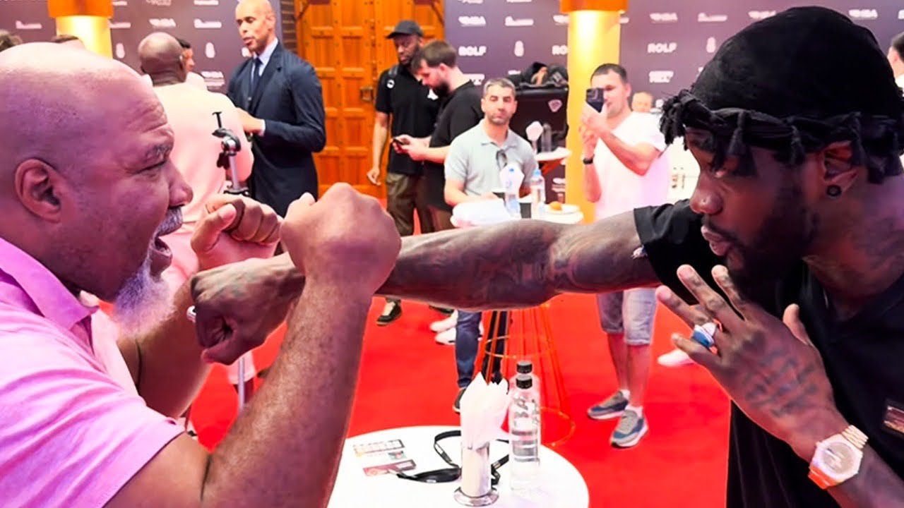 Deontay Wilder SQUARES UP on Shannon Briggs — THROWS Deadly KO Punch for Usyk