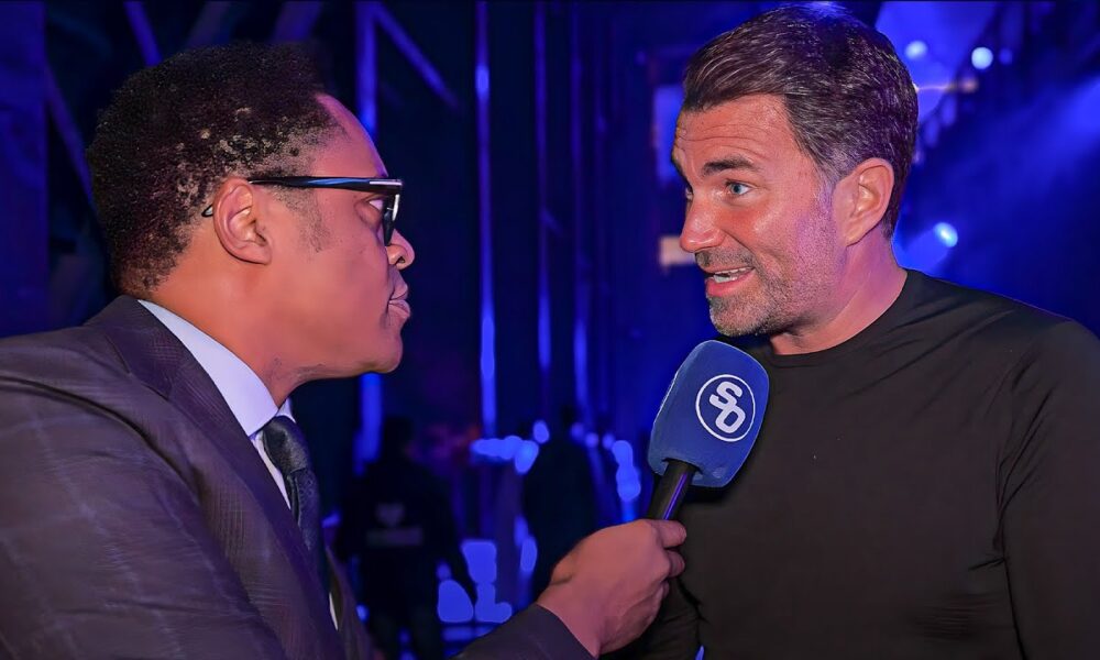 EDDIE HEARN REACTS TO ‘AWKWARD’ Anthony Joshua Press Conference vs Jake Paul