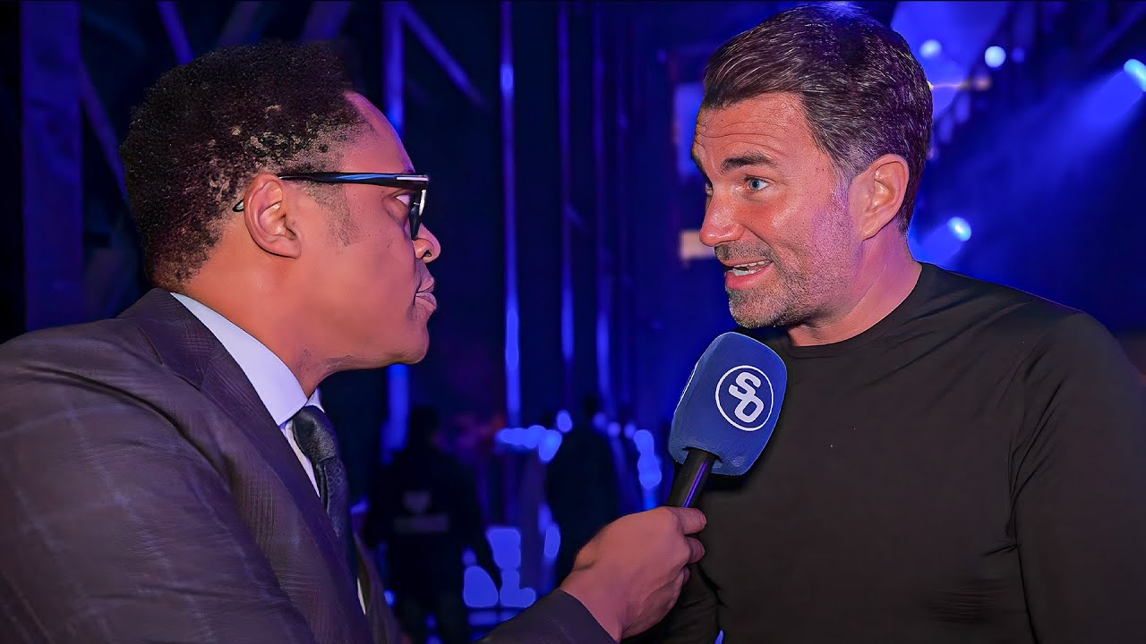 EDDIE HEARN REACTS TO ‘AWKWARD’ Anthony Joshua Press Conference vs Jake Paul