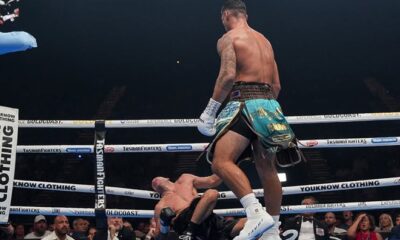 Opetaia destroyed Cinkara. Photo: Tasman Fighters