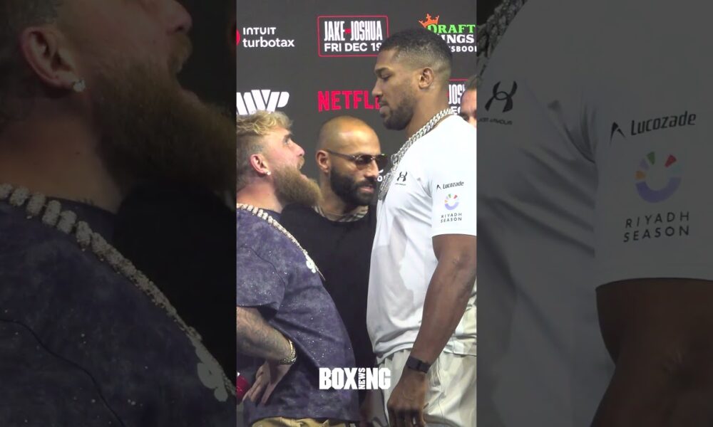 Jake Paul And Anthony Joshua Face Off Following Press Conference