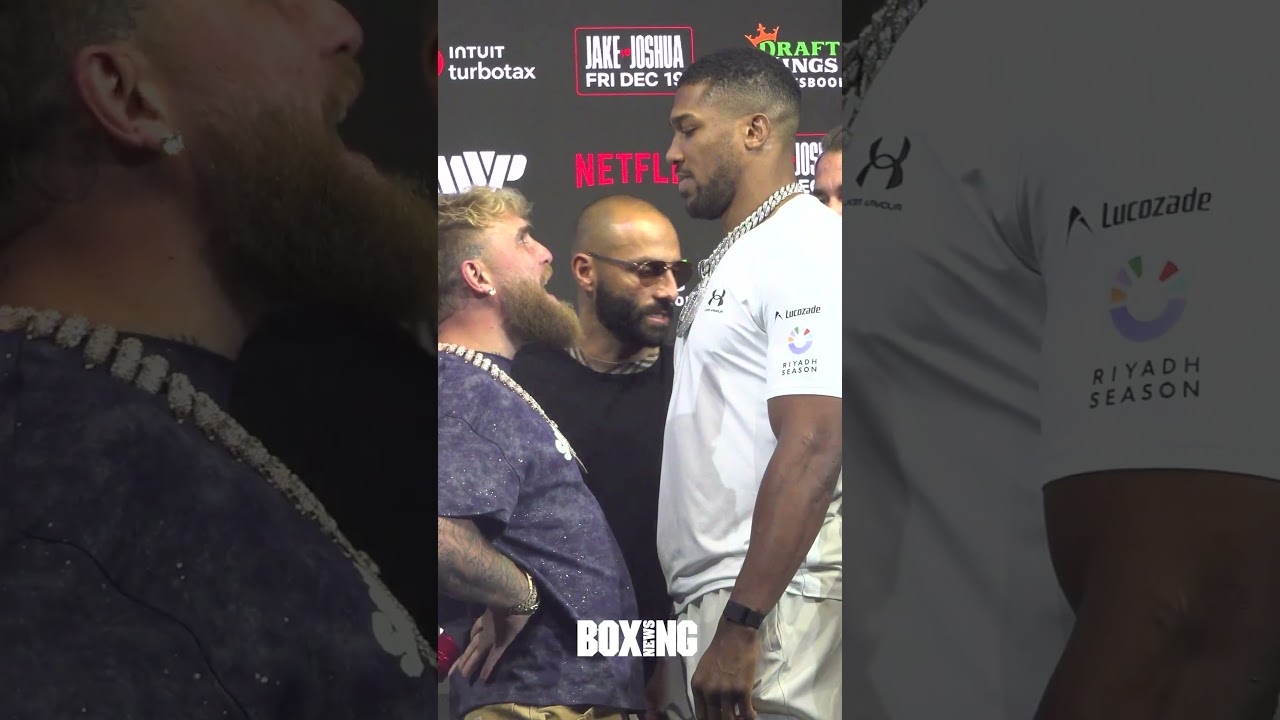 Jake Paul And Anthony Joshua Face Off Following Press Conference