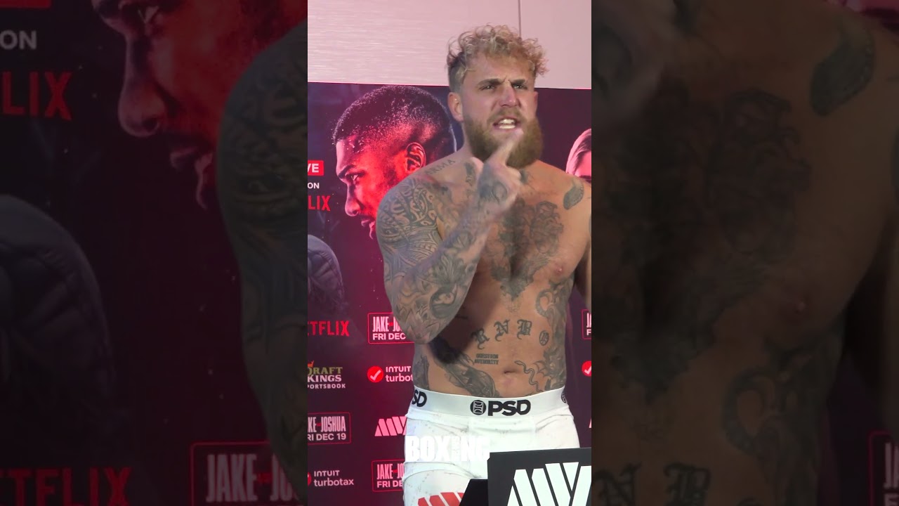 Jake Paul Sends BIZARRE Message To Anthony Joshua At Weigh In
