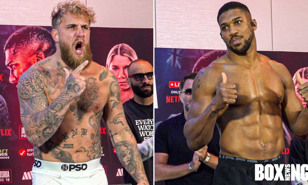 Jake Paul sends BIZARRE MESSAGE To Anthony Joshua at BEHIND CLOSED DOORS Weigh In