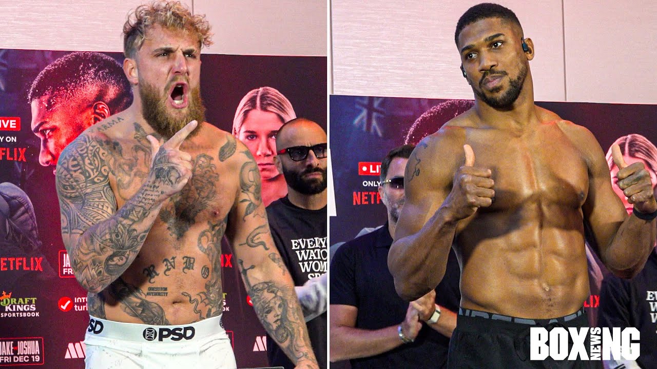 Jake Paul sends BIZARRE MESSAGE To Anthony Joshua at BEHIND CLOSED DOORS Weigh In