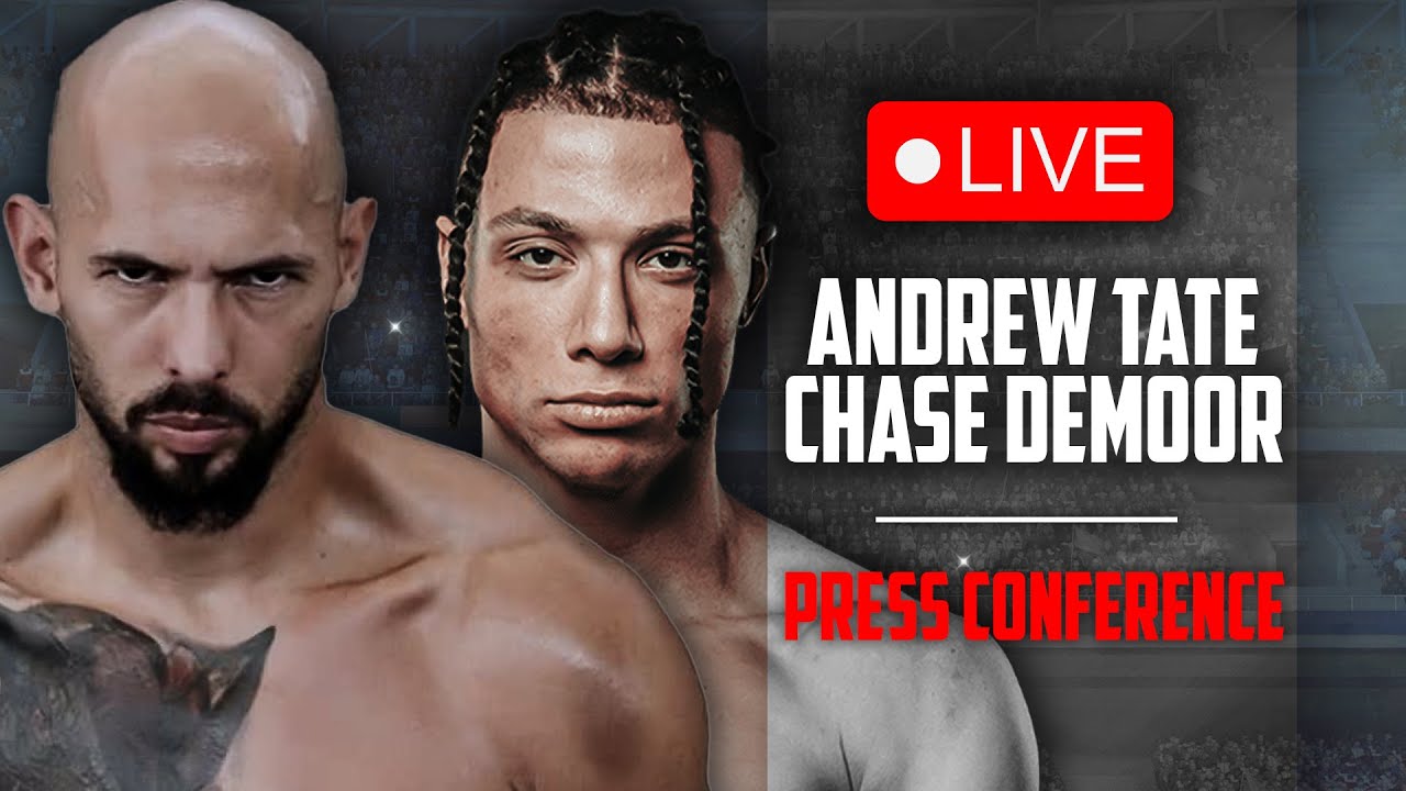 LIVE 🔴 Andrew Tate vs Chase DeMoor • FULL PRESS CONFERENCE | Misfits Boxing