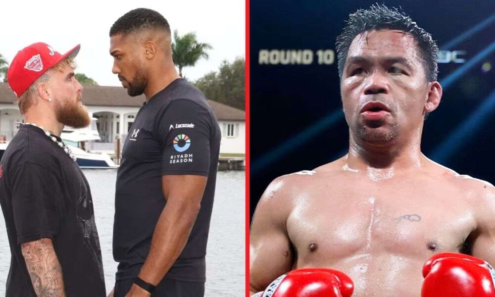 Manny Pacquiao weighs in on Anthony Joshua vs Jake Paul with a simple prediction