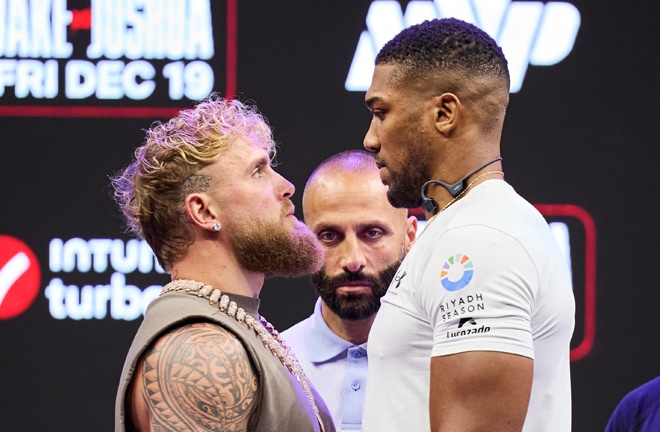 Jake Paul will face Anthony Joshua on Friday in Miami live on Netflix Photo: Esther Lin/MVP