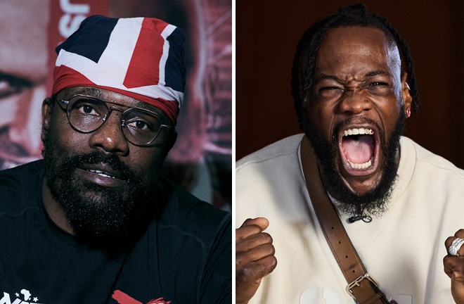 Derek Chisora ​​says he will knock out Deontay Wilder. Photo: Mark Robinson Matchroom Boxing
