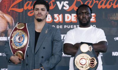 Xander Zayas and Abass Baraou fight for super welterweight title unification on Saturday in Puerto Rico Photo source: Top Rank