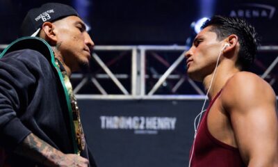 Mario Barrios and Ryan Garcia go head to head during fight week