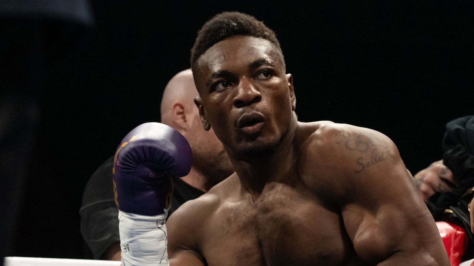 Christian Mbilli concentrates mid-fight in Canada