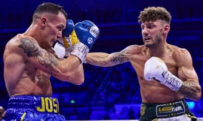Wood beat Warrington in 2023. Photo: Mark Robinson Matchroom Boxing