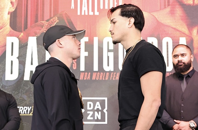 Ball and Figueroa face-to-face before world title clash Photo: Leigh Dawney/Queensberry