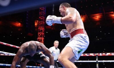 Usyk knocked out Dubois in five rounds. Photo: Photo credit: Queensberry/Leigh Dawney