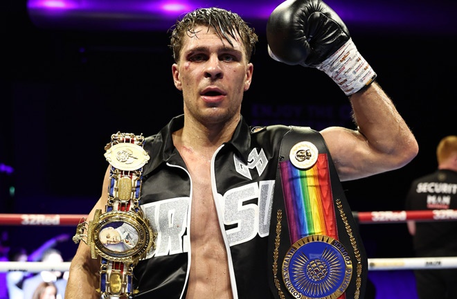 Ursu ​​became British and Commonwealth welterweight champion. Photo: Queensberry/Leigh Dawney